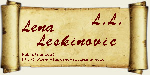 Lena Leškinović vizit kartica